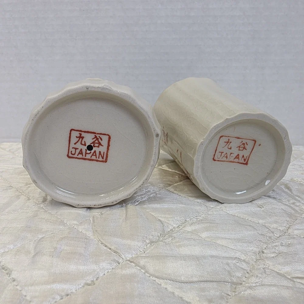 Vintage Porcelain 3 Piece Bathroom Set Japan Cup Toothbrush Holder Soap Dish